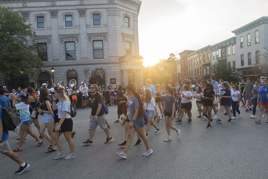 First-year students at orientation