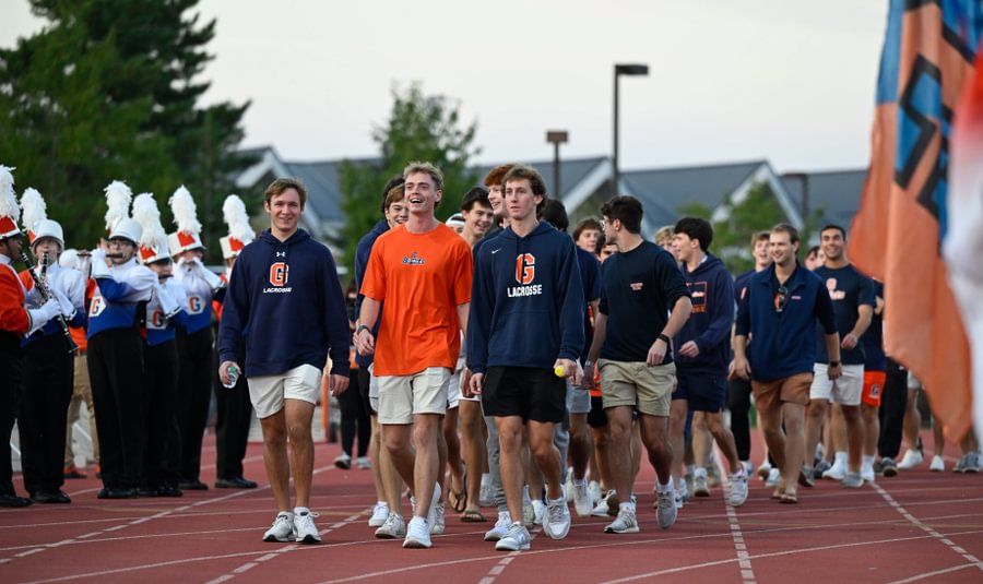 Gettysburg&rsquo;s student-athletes marching into Musselman Stadium 