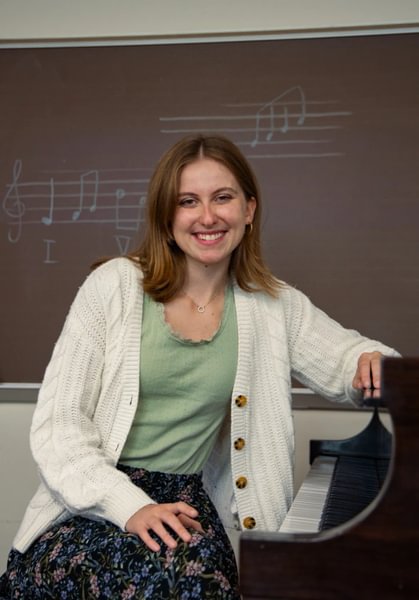 Ainsley Green &rsquo;27 is working toward a degree in music as a piano primary in the Sunderman Conservatory of Music.